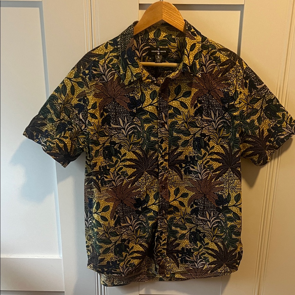 Floral Patterned Men's Shirt Houston White for Target